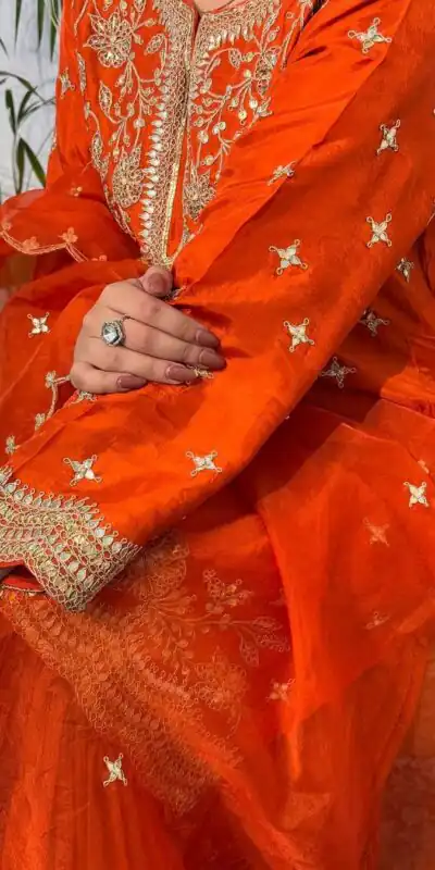 VLM 259 Orange Chinon Silk with Lace Work & Embroidery Work Salwar Suit . Special Price ₹1749. Delivery 4-6 Working Days. Shop now. | Jump Suits, Salwar suit, Designer Suits, Casual Suits, Creative suits, Palazzo Suits, Party Wear Suits, Patiala Suits, Straight Suits