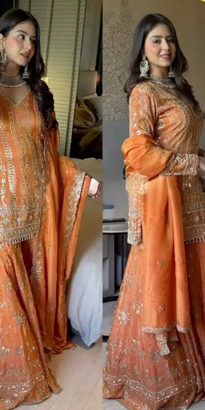 RTC 5926 Orange Faux Georgette With Lace Work Salwar Suit . Wedding, Party, Festive, Events, Best Price ₹2449. Delivery 4-6 Working Days. Shop now. | Jump Suits, Tops & Bottoms, Track Suits, Trendy Wear, Salwar suit, Designer Suits, Casual Suits, Creative suits, Palazzo Suits, Party Wear Suits, Patiala Suits, Straight Suits