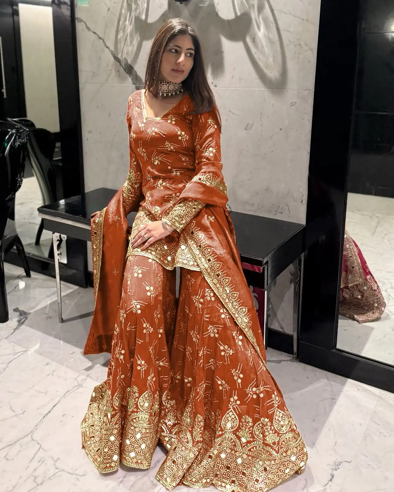 SR 1664 Orange Color Simmer with Embroidery Work Silk Salwar Suit . Wedding, Party, Festive, Events, Best Price ₹2599. Delivery 4-6 Working Days. Shop now. | Jump Suits, Salwar suit, Designer Suits, Casual Suits, Creative suits, Palazzo Suits, Party Wear Suits, Patiala Suits, Straight Suits