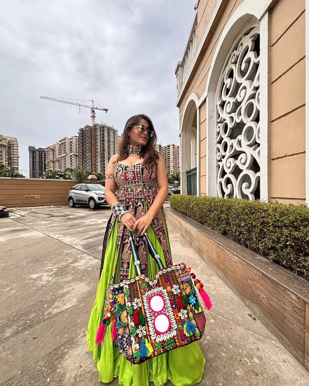 P LG 651 Parrot Green Bangalorey With Embroidery Work Lehenga Choli. Festive Deal ₹2349. Delivery 4-6 Working Days. Shop now. | Lehenga, Bollywood Lehenga, Creative Lehenga, Designer Lehenga, Embroidered Lehenga, Party Wear Lehenga