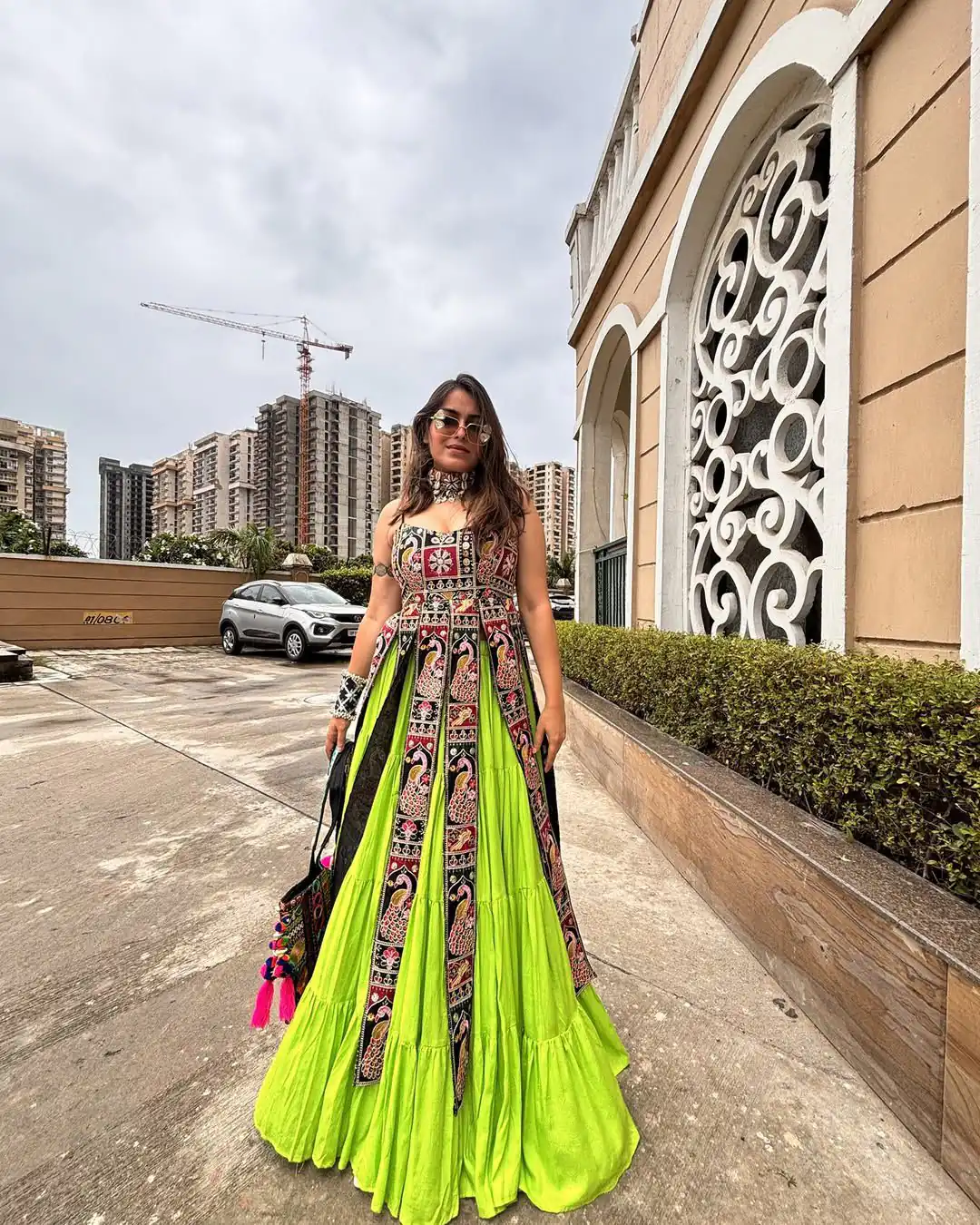 P LG 651 Parrot Green Bangalorey With Embroidery Work Lehenga Choli. Festive Deal ₹2349. Delivery 4-6 Working Days. Shop now. | Lehenga, Bollywood Lehenga, Creative Lehenga, Designer Lehenga, Embroidered Lehenga, Party Wear Lehenga