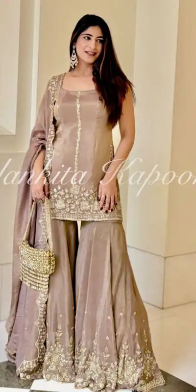 VLM 290 Peach Chinon Silk with Embroidery Work Salwar Suit . Wedding, Party, Festive, Events Festive Deal ₹1849. Delivery 4-6 Working Days. Shop now. | Jump Suits, Salwar suit, Designer Suits, Casual Suits, Creative suits, Palazzo Suits, Party Wear Suits, Patiala Suits, Straight Suits