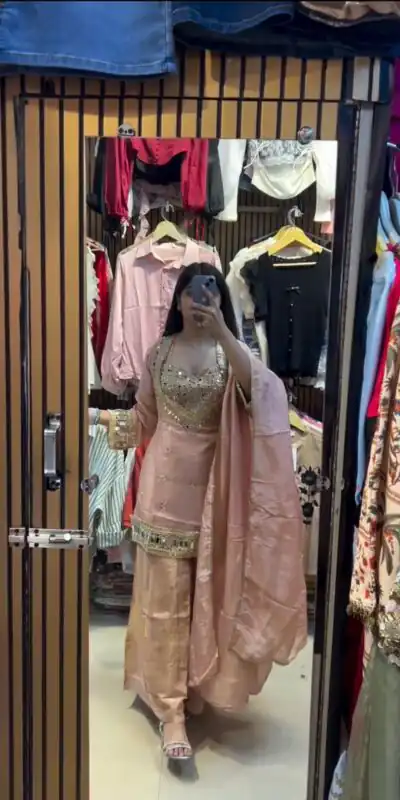 LG 2015 Peach Cosmos Salwar Suit Perfect for Wedding, Party, Karwa Chauth, Eid, Holi – . Exclusive Offer ₹2099. Delivery 4-6 Working Days. Shop now. | Jump Suits, Salwar suit, Designer Suits, Casual Suits, Creative suits, Palazzo Suits, Party Wear Suits, Patiala Suits, Straight Suits