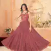 INLI Ghumati Peach Heavy Rayon with Lace Work & Gamthi Work Gown . Get it for ₹1749. Delivery 4-6 Working Days. Shop now. | Gowns, Bollywood Gowns, Creative Gowns, Designer Gowns, Embroidered Gowns, Party Wear Gowns