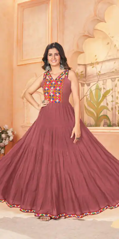 INLI Ghumati Peach Heavy Rayon with Lace Work & Gamthi Work Gown . Get it for ₹1749. Delivery 4-6 Working Days. Shop now. | Gowns, Bollywood Gowns, Creative Gowns, Designer Gowns, Embroidered Gowns, Party Wear Gowns