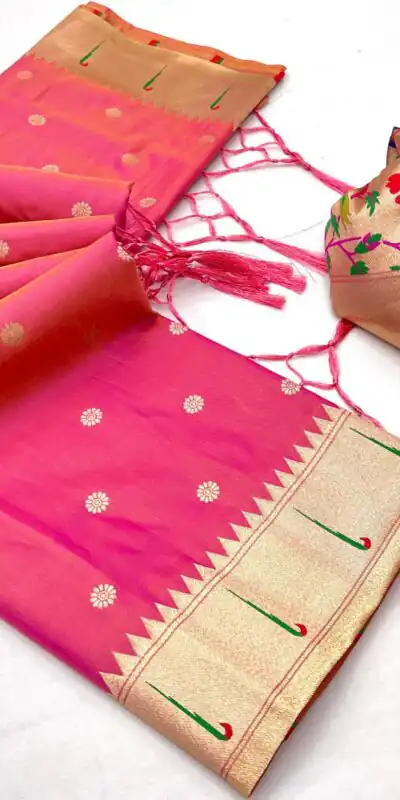 MB 150 Pink A Pethani silk Saree Perfect for Wedding, Party, Baisakhi, Reception, Traditional Day – . Affordable Price ₹2549. Delivery 4-6 Working | Sarees, Bollywood Sarees, Creative Sarees, Designer Sarees, Embroidered Sarees, Ethnic Saree, Modern Digital sarees, Party Wear Sarees