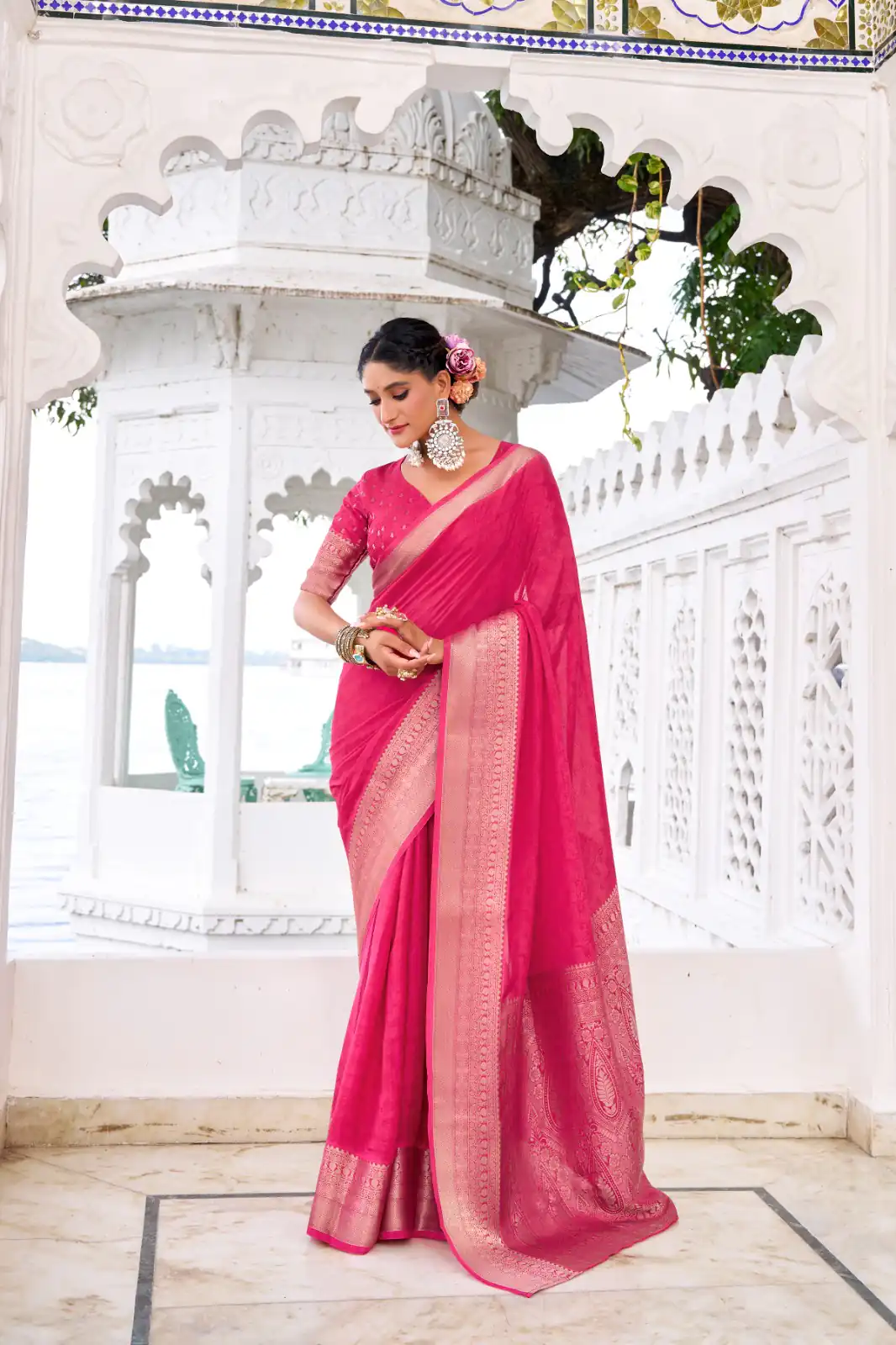 YNF 7902 Pink Color Chinon Printed With Zari Weaving Work Saree With Zari Work. Best Price ₹1549. Delivery 4-6 Working Days. Shop now. | Sarees, Bollywood Sarees, Creative Sarees, Designer Sarees, Embroidered Sarees, Ethnic Saree, Modern Digital sarees, Party Wear Sarees