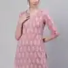 INLI Blush 2.0 Pink Cotton Printed Designer Work Kurti in . Wedding, Party, Festive, Events, Special Price ₹1269. Delivery 4-6 Working Days. Shop now. | Kurti, Bollywood Kurti, Creative Kurtis, Designer Kurti, Party Wear Kurti, Selfie Kurti