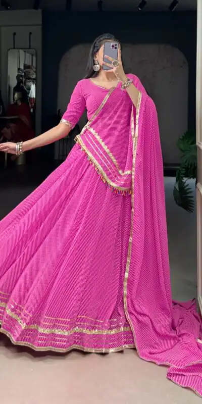 LNB 1728 Pink Color Georgette Printed Lace Work Lehenga Choli . Exclusive Offer ₹2499. Delivery 4-6 Working Days. Shop now. | Lehenga, Bollywood Lehenga, Creative Lehenga, Designer Lehenga, Embroidered Lehenga, Party Wear Lehenga