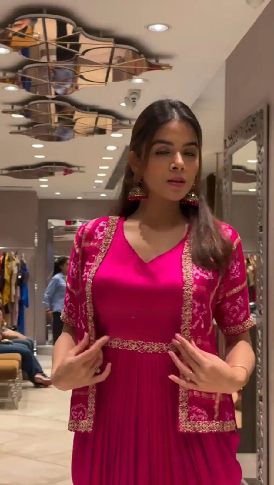 LG 2011 Pink Printed Chinon Dhoti Suit Perfect for Wedding, Party, Family Gatherings, Lohri, Durga Puja . Get it for ₹1799. Delivery 4-6 Working Days | Jump Suits, Salwar suit, Designer Suits, Casual Suits, Creative suits, Palazzo Suits, Party Wear Suits, Patiala Suits, Straight Suits