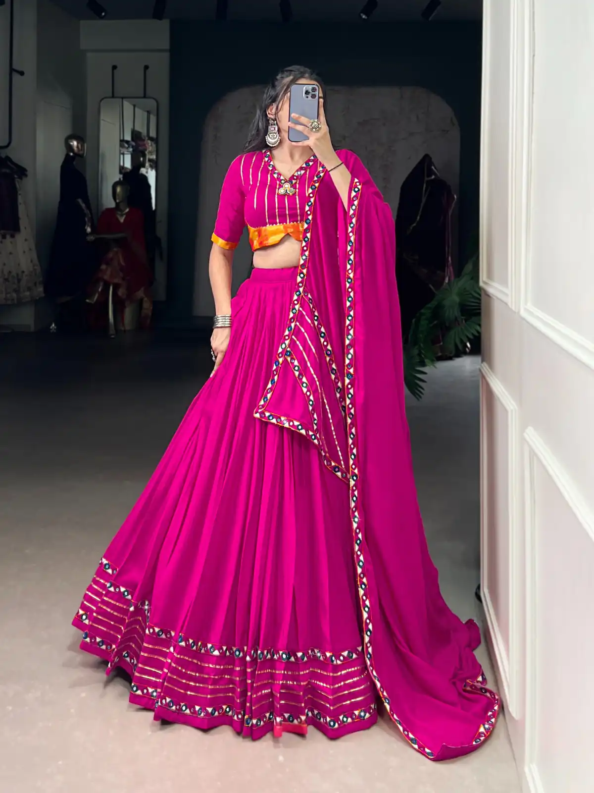 LNB 1659 Pink Color Pure Rayon With Mirror Work & Gamthi Work. Lehenga Choli Price ₹4199.Introductory Delivery 4-6 Working Days. Shop now. | Lehenga, Bollywood Lehenga, Creative Lehenga, Designer Lehenga, Embroidered Lehenga, Party Wear Lehenga
