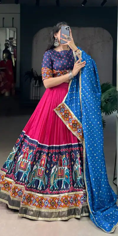 LNB 1726 Pink Tasar Silk With Gamth Work & Mirror Work Lehenga Choli . Festive Deal ₹2999. Delivery 4-6 Working Days. Shop now. | Lehenga, Bollywood Lehenga, Creative Lehenga, Designer Lehenga, Embroidered Lehenga, Party Wear Lehenga