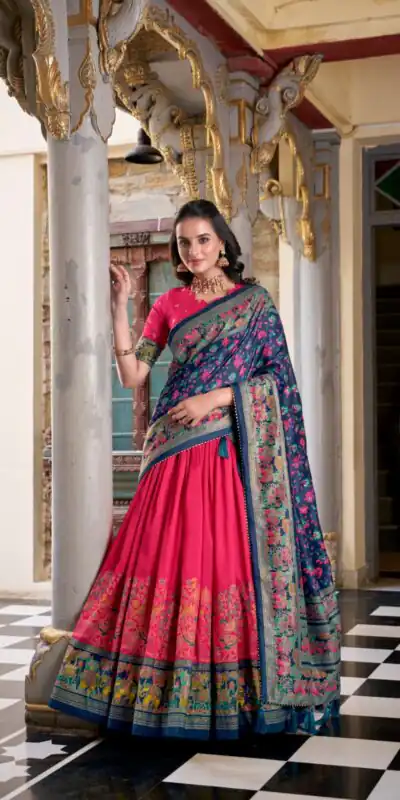 LNB 1245 Pink Tasar Silk With Gotta Patti Work & Lace Work Lehenga Choli Best Price ₹2449. Delivery 4-6 Working Days. Shop now. | Lehenga, Bollywood Lehenga, Creative Lehenga, Designer Lehenga, Embroidered Lehenga, Party Wear Lehenga