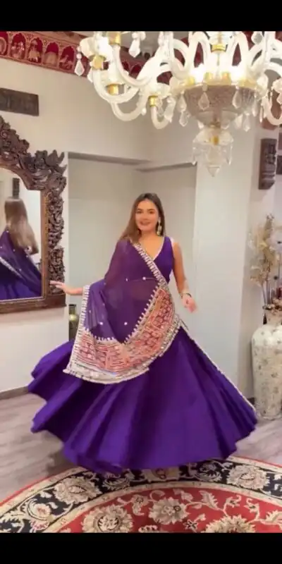 BE 393 Purple Crape Silk Lehenga Choli Perfect for Wedding, Party, Engagement, Anniversary, Traditional Day Get it for ₹1999. Delivery 4-6 Working | Lehenga, Bollywood Lehenga, Creative Lehenga, Designer Lehenga, Embroidered Lehenga, Party Wear Lehenga