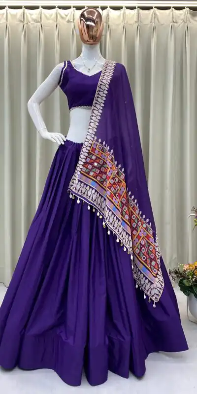 BE 393 Purple Crape Silk Lehenga Choli Perfect for Wedding, Party, Engagement, Anniversary, Traditional Day Get it for ₹1999. Delivery 4-6 Working | Lehenga, Bollywood Lehenga, Creative Lehenga, Designer Lehenga, Embroidered Lehenga, Party Wear Lehenga