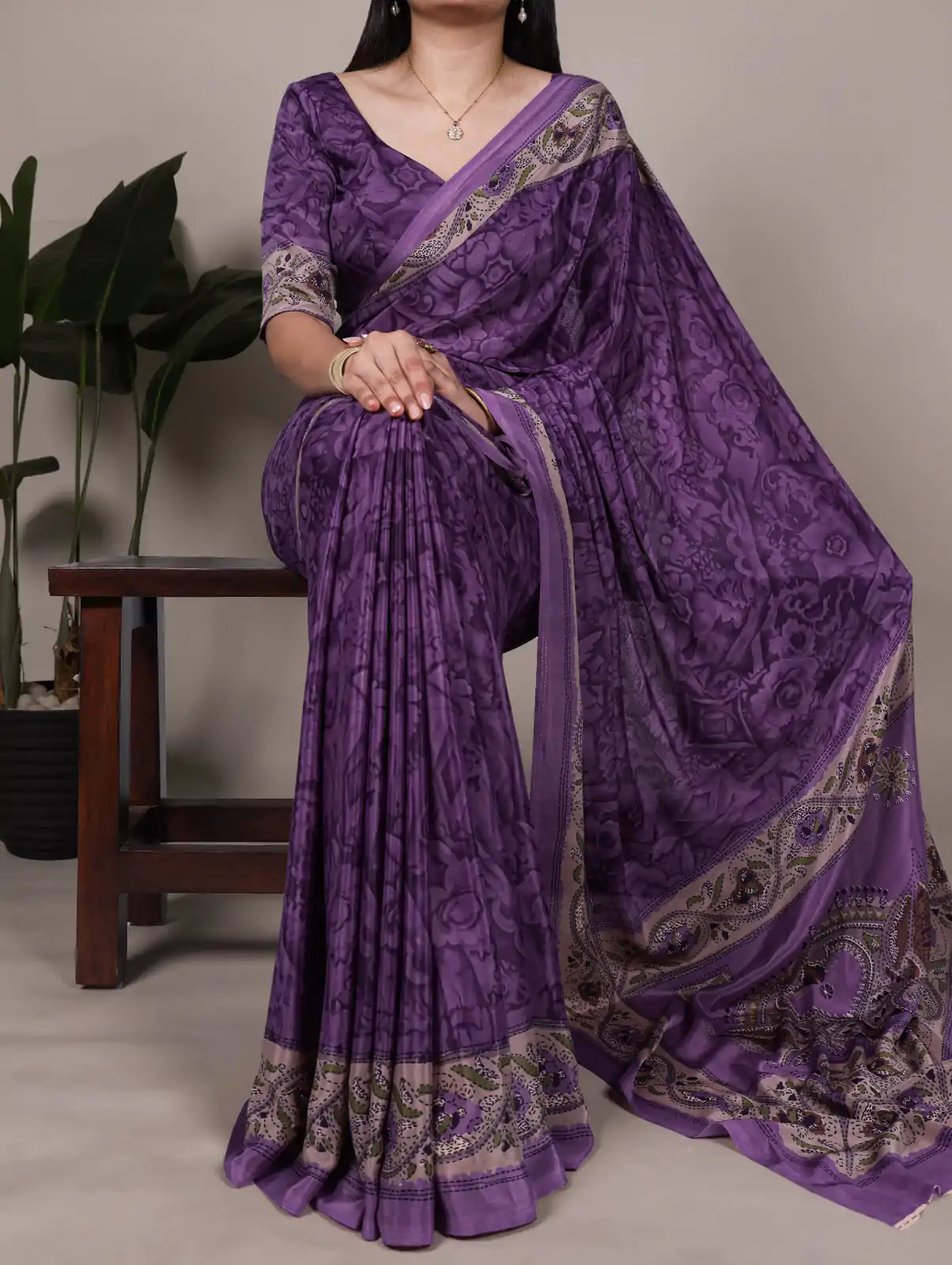 YNF 7056 Purple Crepe Printed with Designer Saree Work. Wedding, Party, Festive, Events, Get it for ₹1499. Delivery 4-6 Working Days. Shop now. | Sarees, Bollywood Sarees, Creative Sarees, Designer Sarees, Embroidered Sarees, Ethnic Saree, Modern Digital sarees, Party Wear Sarees