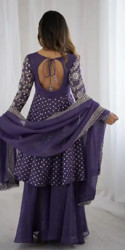 ZSR 3134 Purple Crunchy Silk Salwar Suit Perfect for Wedding, Party, Sangeet, Anniversary, Housewarming Introductory Price ₹2399. Delivery 4-6 | Jump Suits, Salwar suit, Designer Suits, Casual Suits, Creative suits, Palazzo Suits, Party Wear Suits, Patiala Suits, Straight Suits