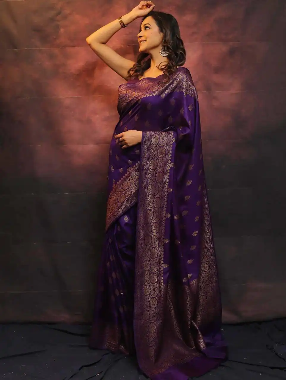KP 6010 Purple Soft Lichi Silk Jacquard Saree Perfect for Wedding, Party, Traditional Day, Family Gatherings, Sangeet . Grab it for ₹1349. Delivery 4-6 W | Sarees, Bollywood Sarees, Creative Sarees, Designer Sarees, Embroidered Sarees, Ethnic Saree, Modern Digital sarees, Party Wear Sarees