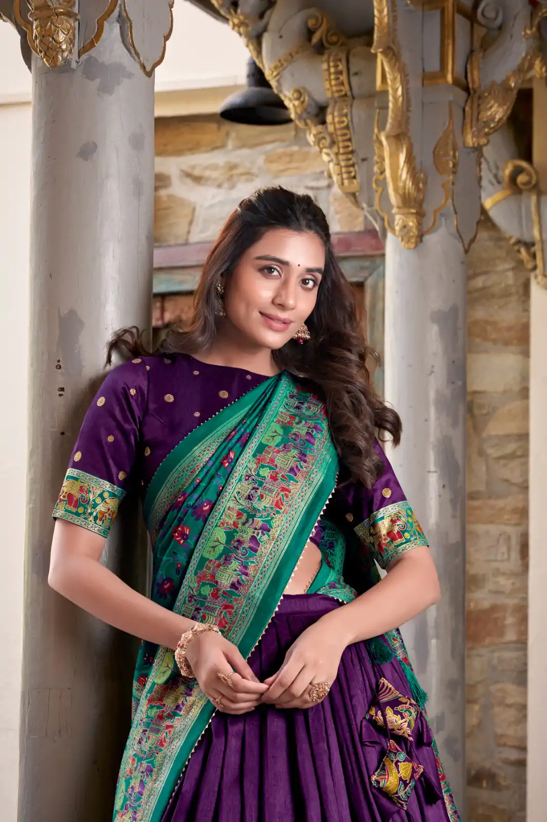 LNB 1245 Purple Tasar Silk With Gotta Patti Work & Lace Work Lehenga Choli Best Price ₹2449. Delivery 4-6 Working Days. Shop now. | Lehenga, Bollywood Lehenga, Creative Lehenga, Designer Lehenga, Embroidered Lehenga, Party Wear Lehenga