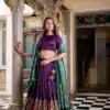 Purple Tasar Silk With Gotta Patti Lehenga Choli