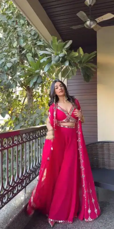 LG 1911 Red in Georgette Embroidery Work & Mirror Work Salwar Suit . Exclusive Offer ₹2399. Delivery 4-6 Working Days. Shop now. | Jump Suits, Salwar suit, Designer Suits, Casual Suits, Creative suits, Palazzo Suits, Party Wear Suits, Patiala Suits, Straight Suits