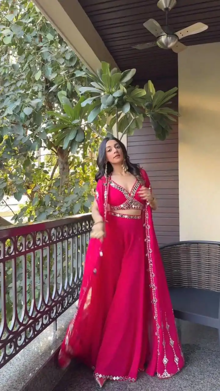 LG 1911 Red in Georgette Embroidery Work & Mirror Work Salwar Suit . Exclusive Offer ₹2399. Delivery 4-6 Working Days. Shop now. | Jump Suits, Salwar suit, Designer Suits, Casual Suits, Creative suits, Palazzo Suits, Party Wear Suits, Patiala Suits, Straight Suits