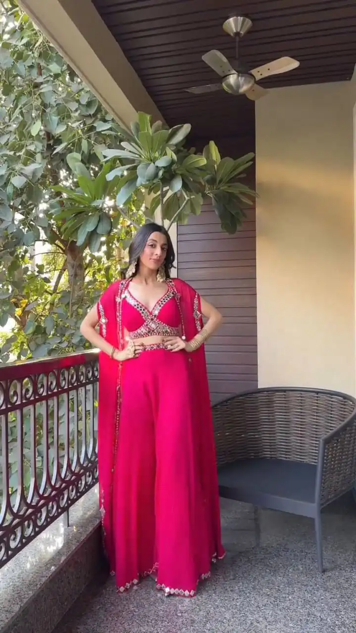 LG 1911 Red in Georgette Embroidery Work & Mirror Work Salwar Suit . Exclusive Offer ₹2399. Delivery 4-6 Working Days. Shop now. | Jump Suits, Salwar suit, Designer Suits, Casual Suits, Creative suits, Palazzo Suits, Party Wear Suits, Patiala Suits, Straight Suits