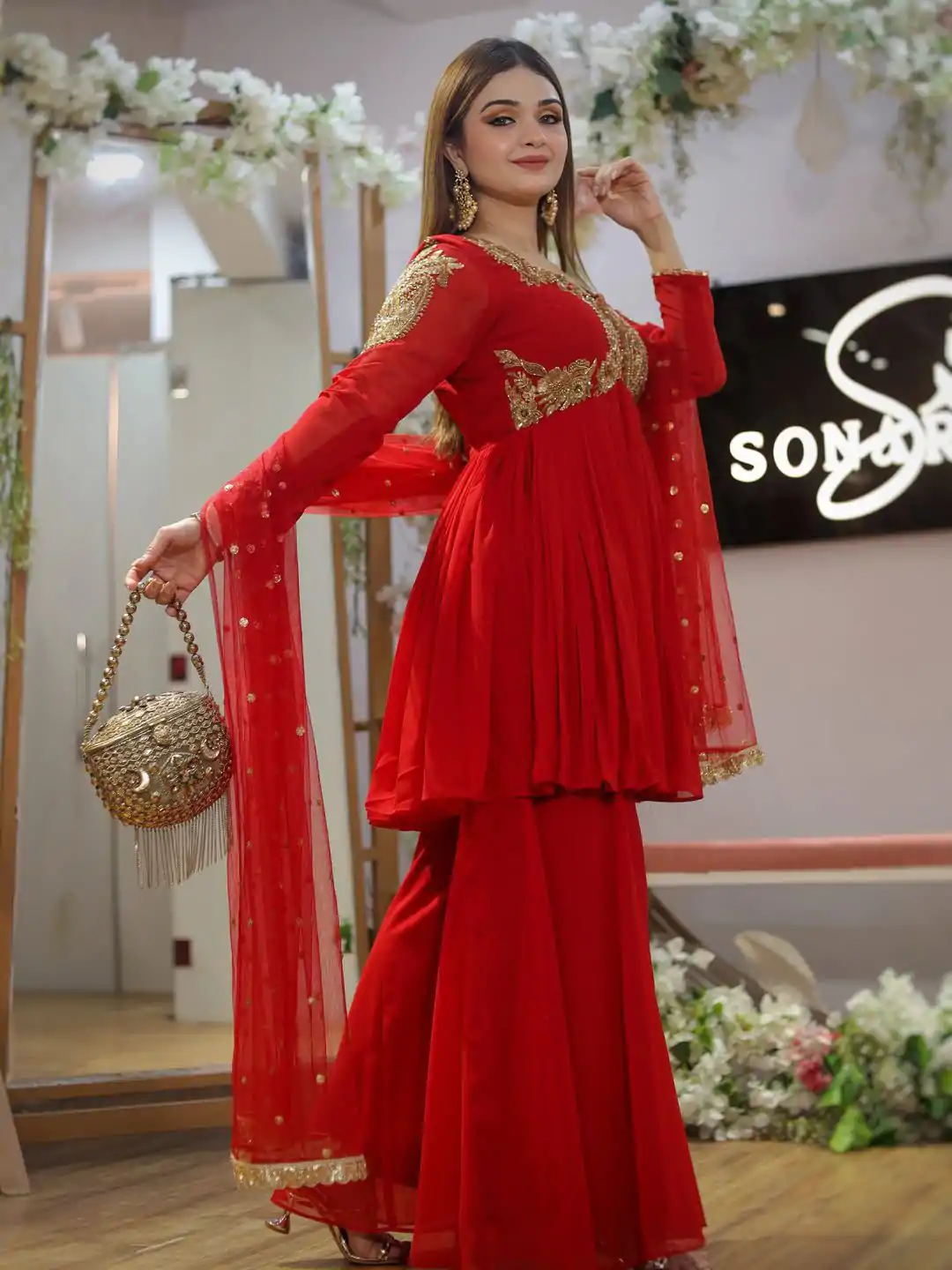 LG 2010 Red Georgette With Embroidery Work Salwar Suit & Lace Work. Best Price ₹1999. Delivery 4-6 Working Days. Shop now. | Jump Suits, Salwar suit, Designer Suits, Casual Suits, Creative suits, Palazzo Suits, Party Wear Suits, Patiala Suits, Straight Suits