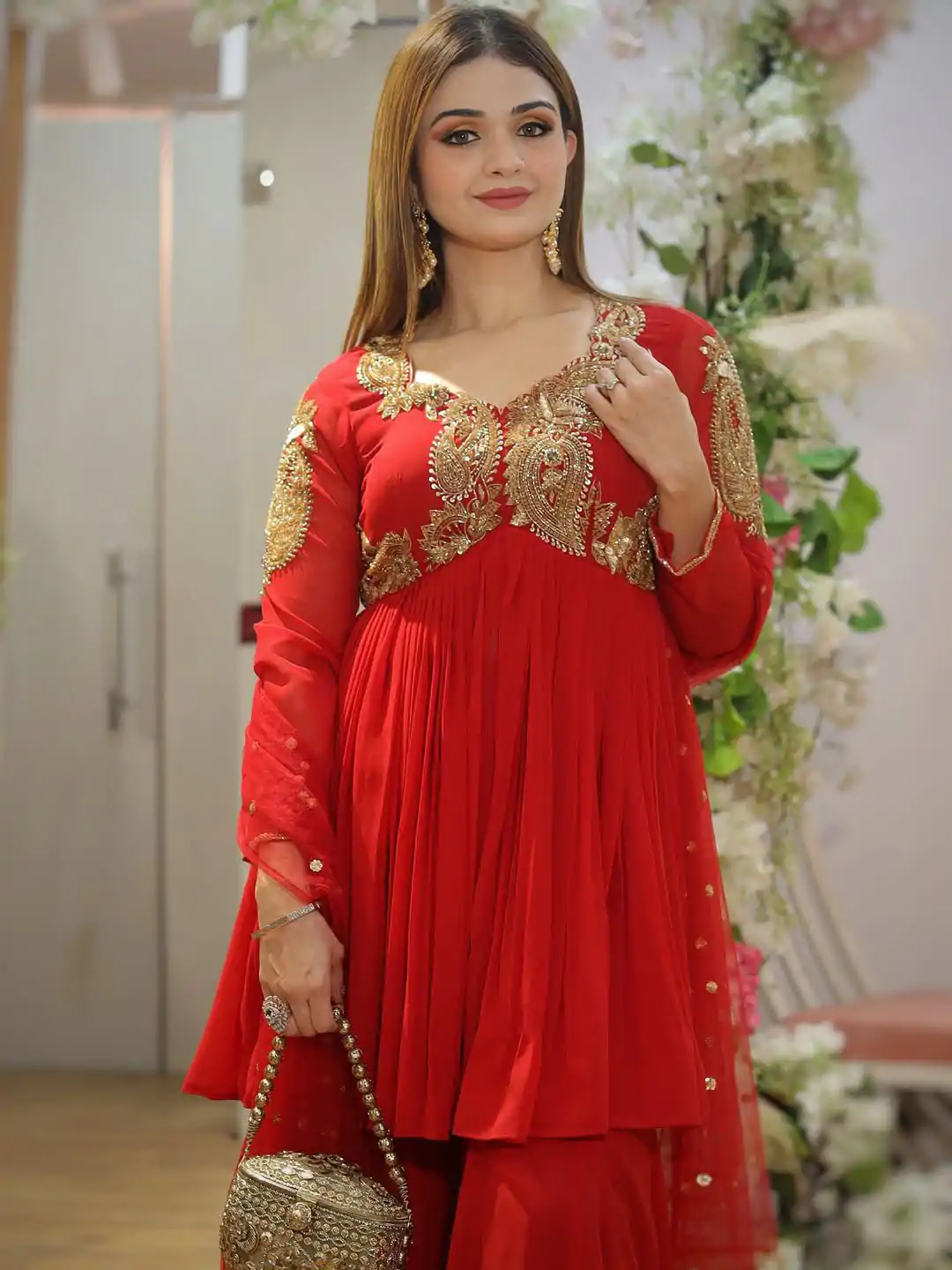 LG 2010 Red Georgette With Embroidery Work Salwar Suit & Lace Work. Best Price ₹1999. Delivery 4-6 Working Days. Shop now. | Jump Suits, Salwar suit, Designer Suits, Casual Suits, Creative suits, Palazzo Suits, Party Wear Suits, Patiala Suits, Straight Suits