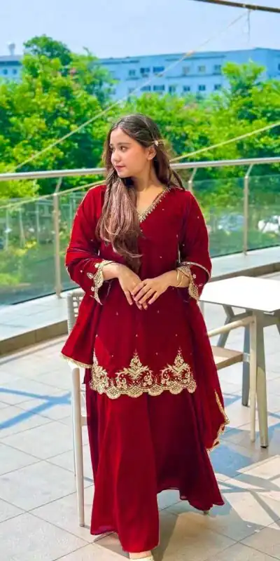 RTC 5852 Red Color Chinon Silk Thread Sequence Work Salwar Suit Casual, Wedding, Festive, Events . Expected Delivery  4-6 Working Days @2099/- only      | Jump Suits, Salwar suit, Designer Suits, Casual Suits, Creative suits, Palazzo Suits, Party Wear Suits, Patiala Suits, Straight Suits