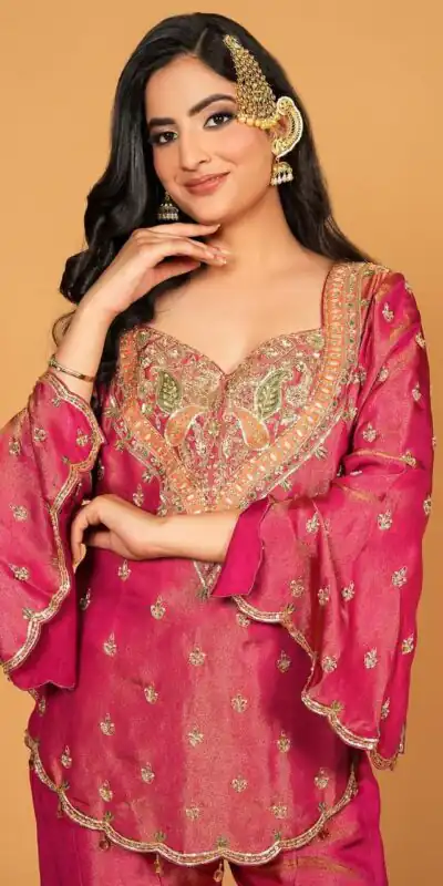 NSR 852 Red Simar Silk With Embroidery Work with Full Sleeve Salwar Suit in . Now at just ₹2099. Delivery 4-6 Working Days. Shop n | Jump Suits, Salwar suit, Designer Suits, Casual Suits, Creative suits, Palazzo Suits, Party Wear Suits, Patiala Suits, Straight Suits