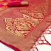 Red Soft Lichi Silk Saree