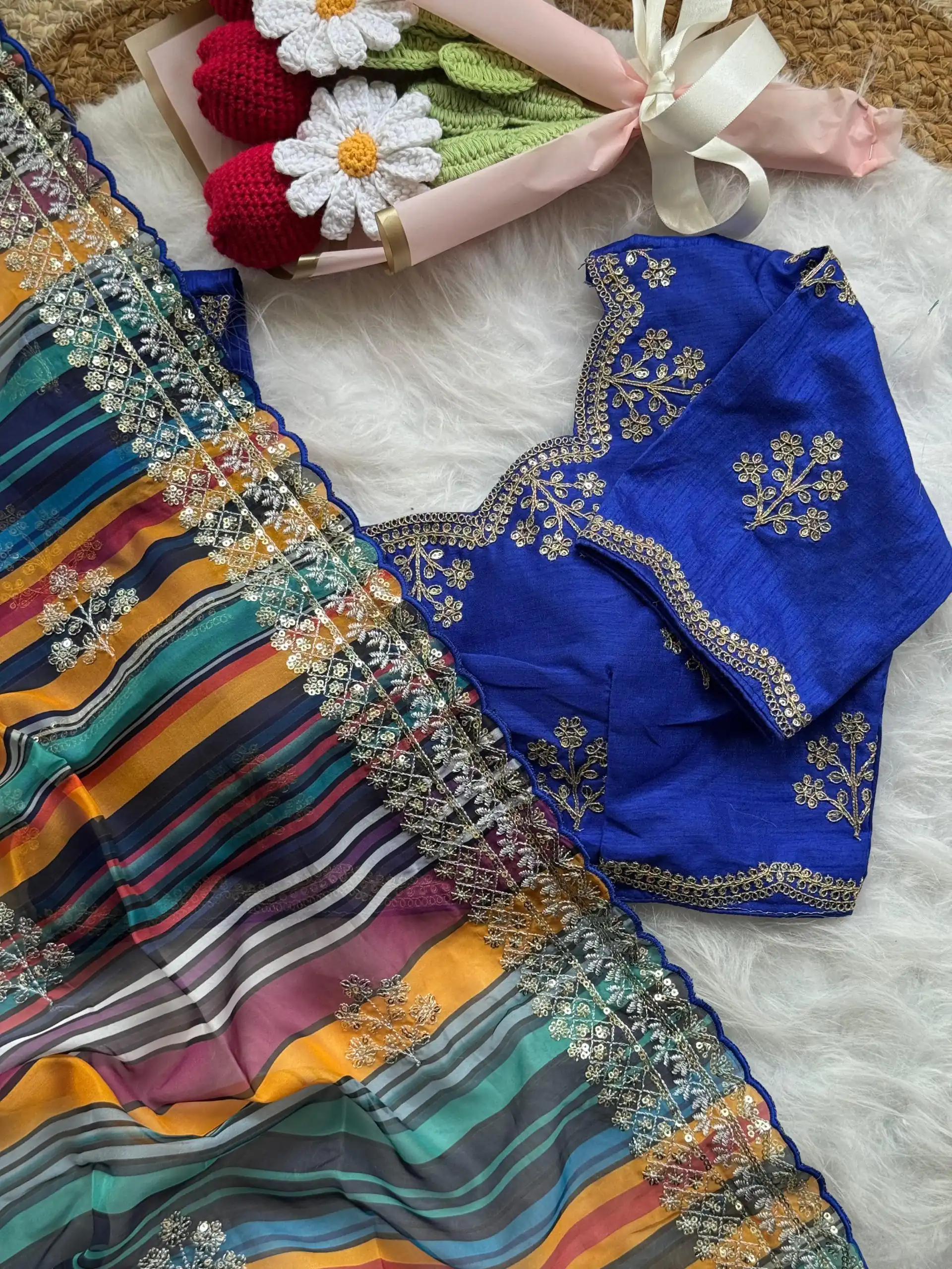 AC MIRA Royal Blue in Color Soft Organza Embroidery Work & Lace Work Saree . Get it for ₹2449. Delivery 4-6 Working Days. Shop now. | Sarees, Bollywood Sarees, Creative Sarees, Designer Sarees, Embroidered Sarees, Ethnic Saree, Modern Digital sarees, Party Wear Sarees