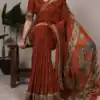 YNF 7056 Rust Crepe Printed with Designer Saree Work. Wedding, Party, Festive, Events, Get it for ₹1499. Delivery 4-6 Working Days. Shop now. | Sarees, Bollywood Sarees, Creative Sarees, Designer Sarees, Embroidered Sarees, Ethnic Saree, Modern Digital sarees, Party Wear Sarees