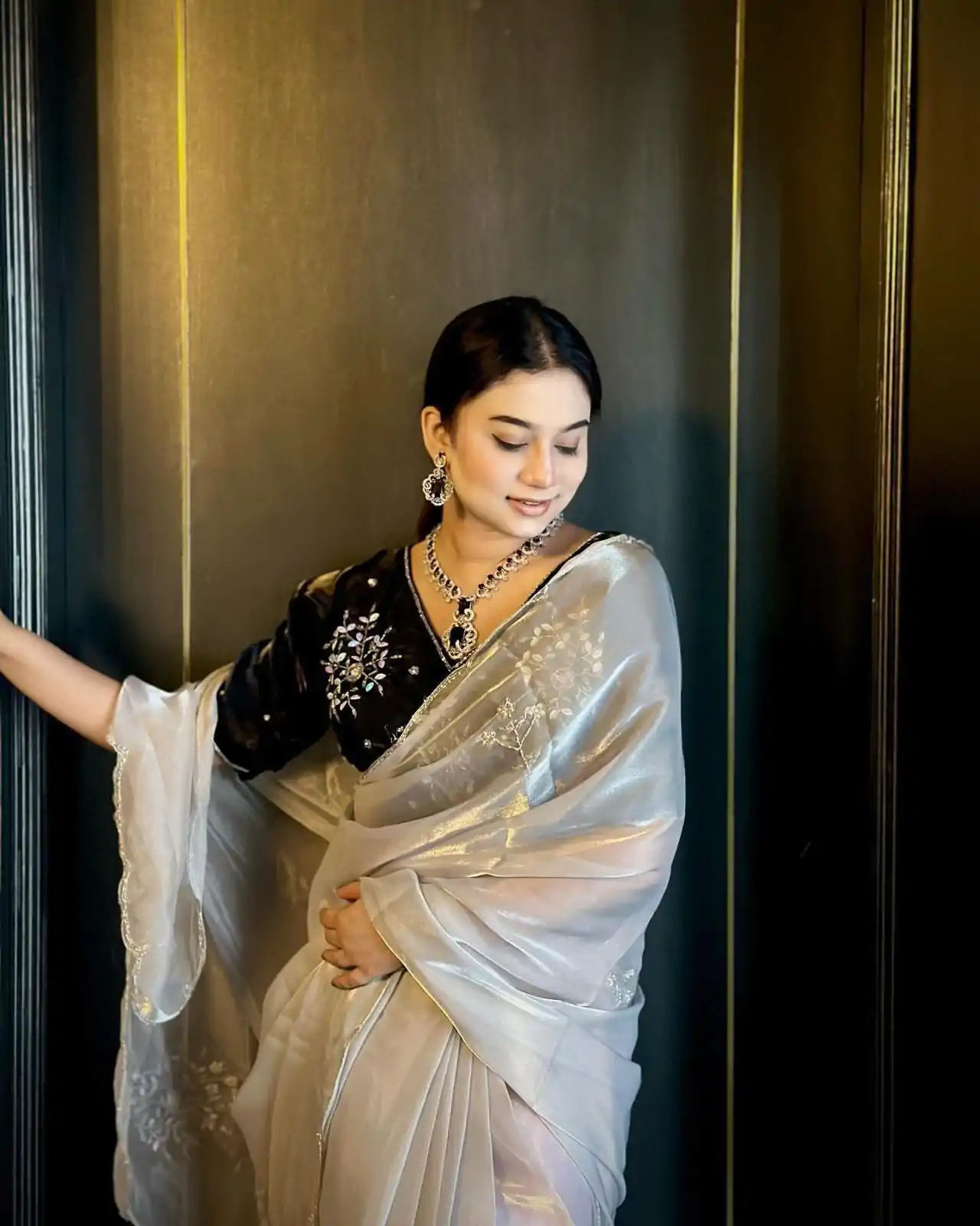 AC JIYA Silver Soft Jimmy Chuu with Lace Border & Lace Work Saree . Available at ₹3049 only. Delivery 4-6 Working Days. Shop now. | Sarees, Bollywood Sarees, Creative Sarees, Designer Sarees, Embroidered Sarees, Ethnic Saree, Modern Digital sarees, Party Wear Sarees