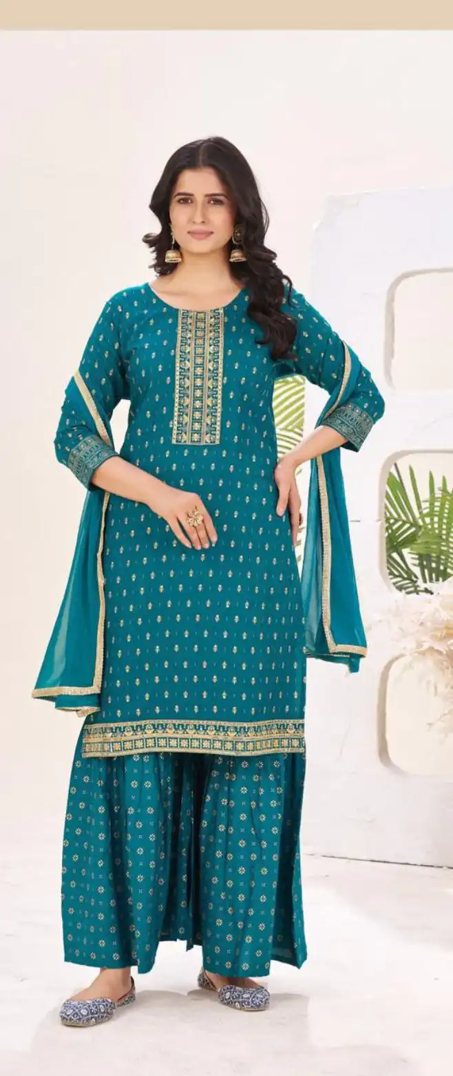 INLI Muskaan Teal in Rayon Lace Work & Embroidery Work Salwar Suit. Festive Deal ₹1949. Delivery 4-6 Working Days. Shop now. | Jump Suits, Salwar suit, Designer Suits, Casual Suits, Creative suits, Palazzo Suits, Party Wear Suits, Patiala Suits, Straight Suits