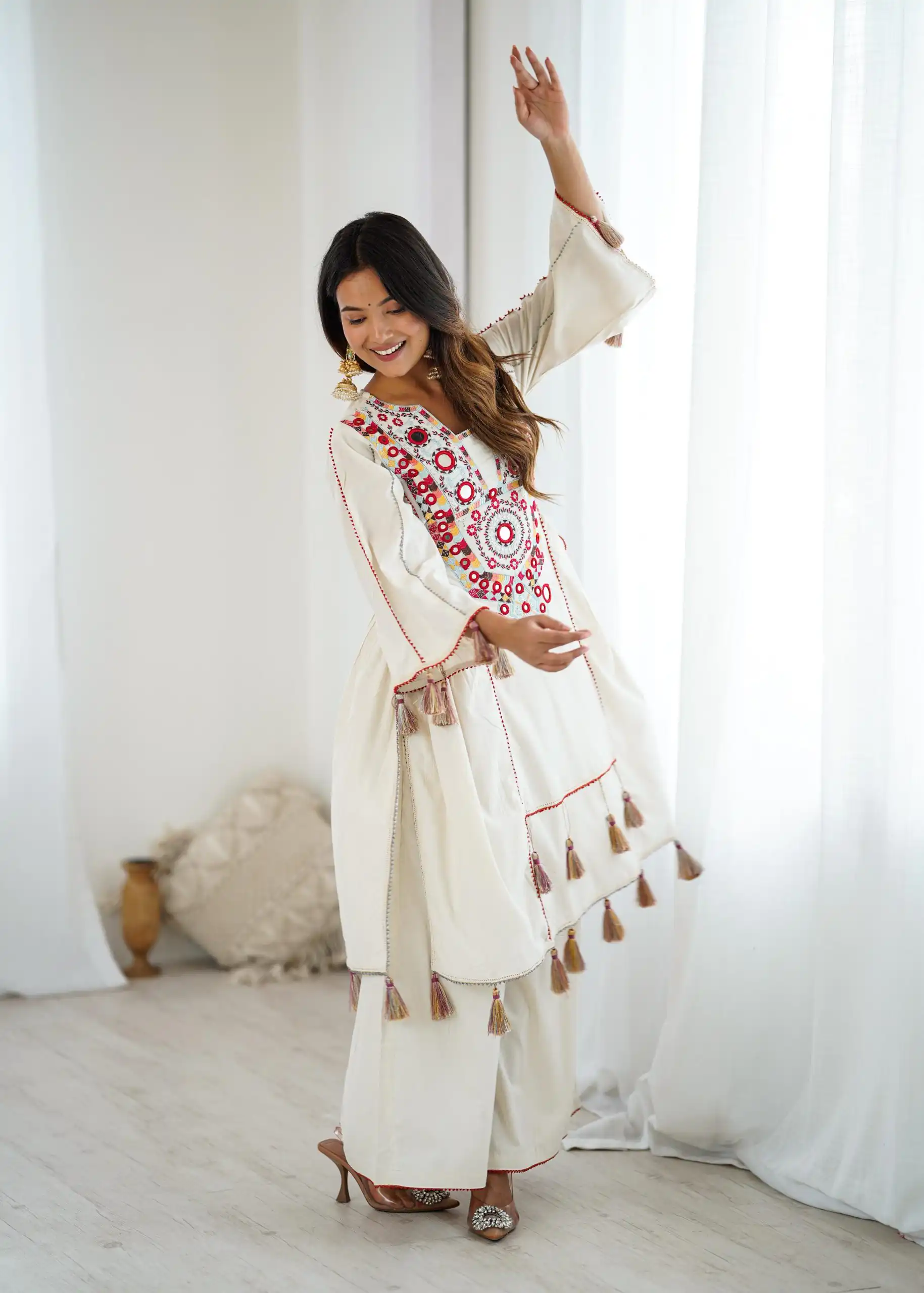 SRK 5286 White in Khadi Cotton Mirror Work & Embroidery Work Salwar Suit . Now at just ₹2099. Delivery 4-6 Working Days. Shop now. | Jump Suits, Salwar suit, Designer Suits, Casual Suits, Creative suits, Palazzo Suits, Party Wear Suits, Patiala Suits, Straight Suits