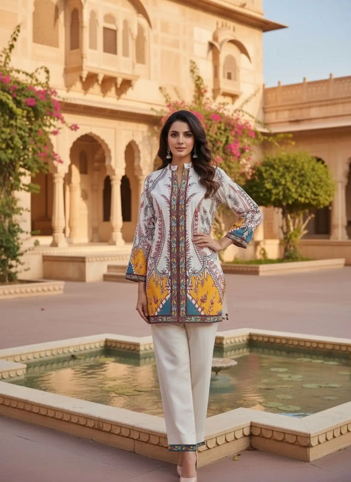 INLI Velora Vogue White in Linen Cotton Turkish style Designer Work Kurti . Introductory Price ₹1549. Delivery 4-6 Working Days. Shop now. | Kurti, Bollywood Kurti, Creative Kurtis, Designer Kurti, Party Wear Kurti, Selfie Kurti