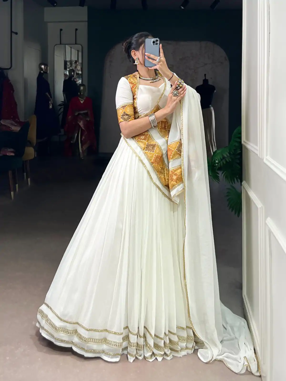 LNB 1034 White Marbel with Lace Work & Lace Border Lehenga Choli . Get it for ₹3099. Delivery 4-6 Working Days. Shop now. | Lehenga, Bollywood Lehenga, Creative Lehenga, Designer Lehenga, Embroidered Lehenga, Party Wear Lehenga