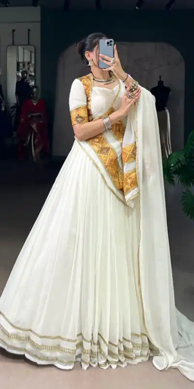 LNB 1034 White Marbel with Lace Work & Lace Border Lehenga Choli . Get it for ₹3099. Delivery 4-6 Working Days. Shop now. | Lehenga, Bollywood Lehenga, Creative Lehenga, Designer Lehenga, Embroidered Lehenga, Party Wear Lehenga