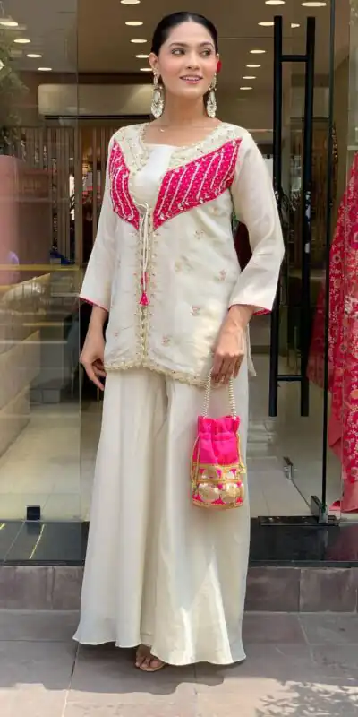 NSR 869 White Roman Silk Salwar Suit Perfect for Wedding, Party, Ethnic Day, Traditional Day, Housewarming . Now at just ₹1899. Delivery 4-6 Working | Jump Suits, Tops & Bottoms, Track Suits, Trendy Wear, Salwar suit, Designer Suits, Casual Suits, Creative suits, Palazzo Suits, Party Wear Suits, Patiala Suits, Straight Suits