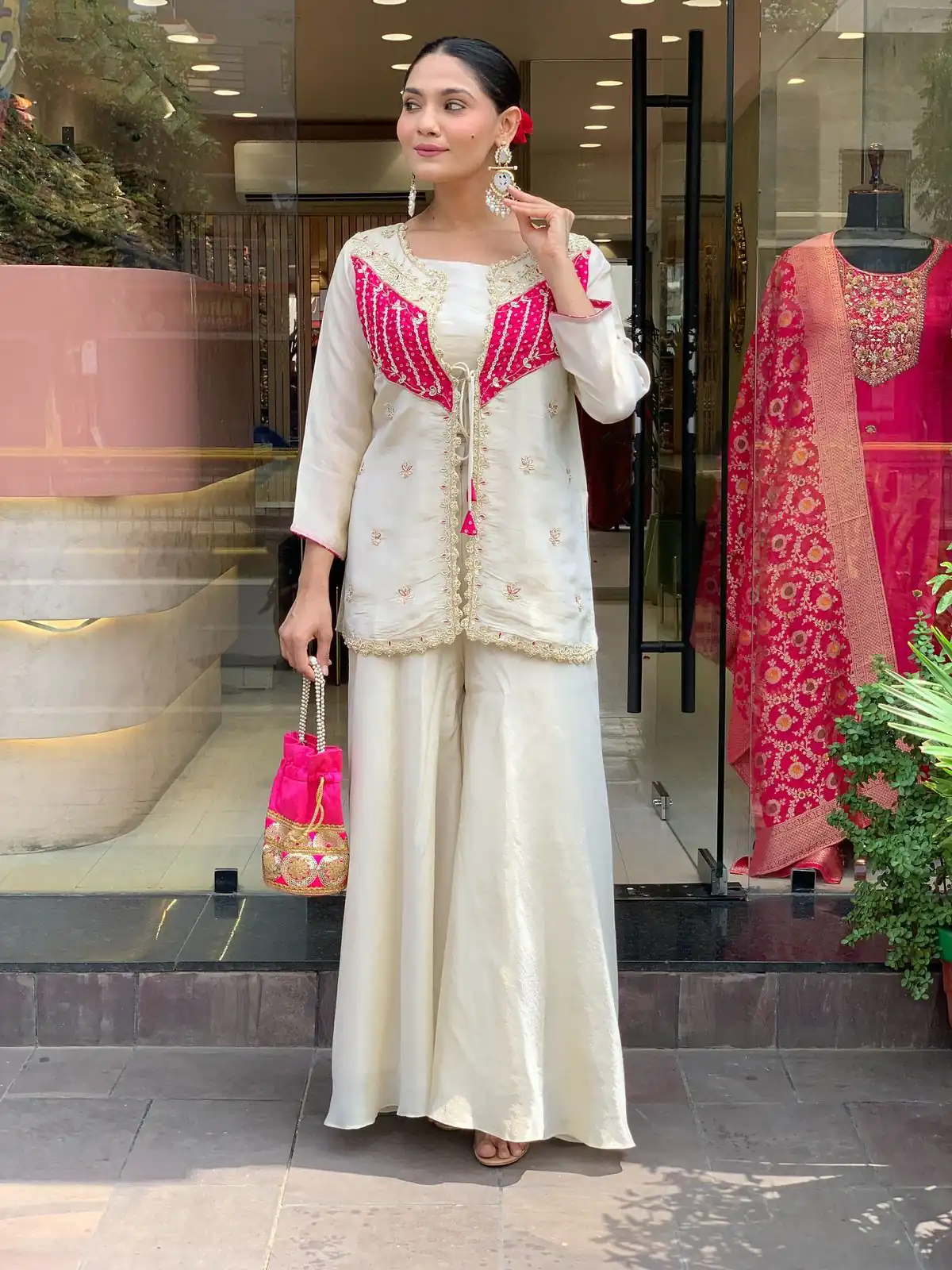 NSR 869 White Roman Silk Salwar Suit Perfect for Wedding, Party, Ethnic Day, Traditional Day, Housewarming . Now at just ₹1899. Delivery 4-6 Working | Jump Suits, Tops & Bottoms, Track Suits, Trendy Wear, Salwar suit, Designer Suits, Casual Suits, Creative suits, Palazzo Suits, Party Wear Suits, Patiala Suits, Straight Suits