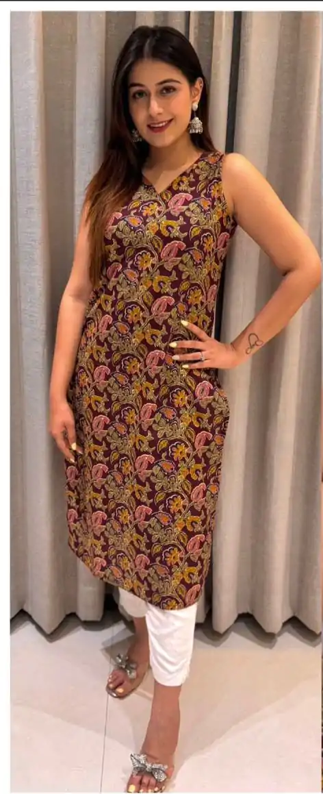 INLI Blush 7.0 Wine Color Cotton With Printed Designer Work Kurti . Get it for ₹1269. Delivery 4-6 Working Days. Shop now. | Kurti, Bollywood Kurti, Creative Kurtis, Designer Kurti, Party Wear Kurti, Selfie Kurti