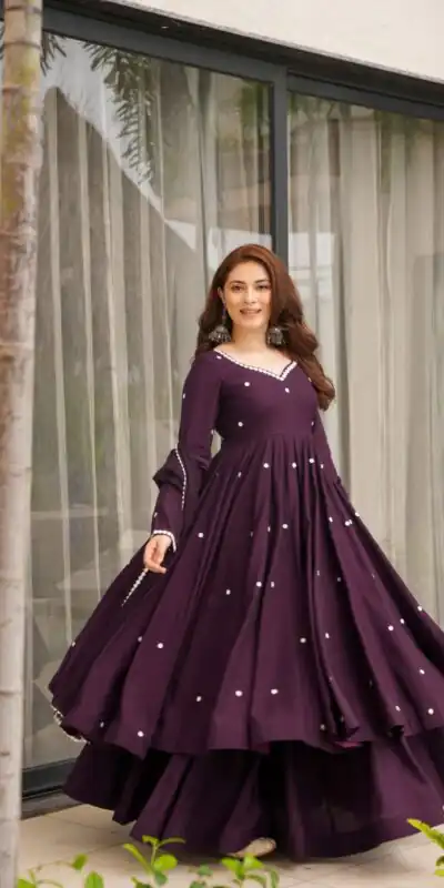 SR 1687 Wine Faux Georgette With Heavy Embroidery Work With Fully Flair Salwar Suit Wedding, Party, Festive, Available at ₹1999 only. Delivery 4-6 Work | Jump Suits, Tops & Bottoms, Track Suits, Trendy Wear, Salwar suit, Designer Suits, Casual Suits, Creative suits, Palazzo Suits, Party Wear Suits, Patiala Suits, Straight Suits