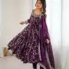 SRK 5299 Wine Georgette With Sequence Work Perfect for Wedding, Party, Lohri, Temple Visit, Ganesh Chaturthi Festive, Events, 4-6 Working Days At 2149 | Gowns, Bollywood Gowns, Creative Gowns, Designer Gowns, Embroidered Gowns, Party Wear Gowns