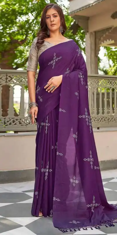 BT 1104 Wine Natural silk with Thread Embroidery & Embroidery Work Saree . Now at just ₹1549. Delivery 4-6 Working Days. Shop now. | Sarees, Bollywood Sarees, Creative Sarees, Designer Sarees, Embroidered Sarees, Ethnic Saree, Modern Digital sarees, Party Wear Sarees