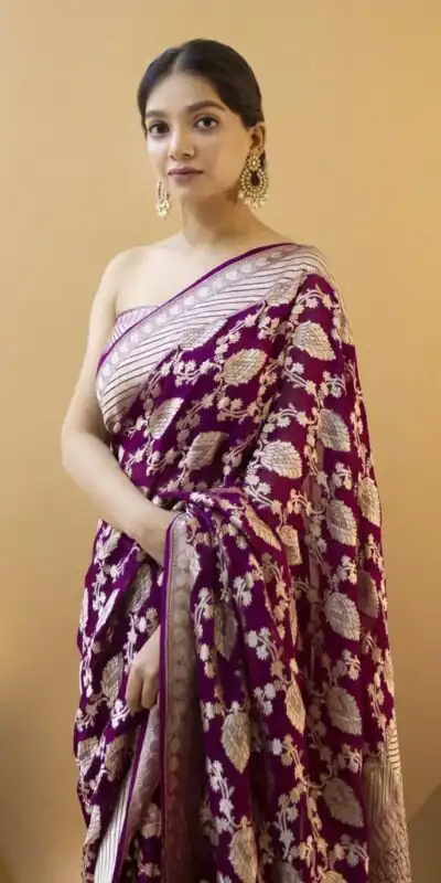 KP 1087 Wine Color Soft Lichi Silk Designer Work Saree . Wedding, Party, Festive, Events, Introductory Price ₹1399. Delivery 4-6 Working Days. Shop now. | Sarees, Bollywood Sarees, Creative Sarees, Designer Sarees, Embroidered Sarees, Ethnic Saree, Modern Digital sarees, Party Wear Sarees
