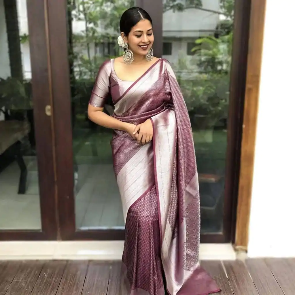 KP 4040 Wine Soft Lichi Silk Saree Perfect for Wedding, Party, Ethnic Day, Raksha Bandhan, Temple Visit – . Exclusive Offer ₹1299. Delivery 4-6 Working D | Sarees, Bollywood Sarees, Creative Sarees, Designer Sarees, Embroidered Sarees, Ethnic Saree, Modern Digital sarees, Party Wear Sarees
