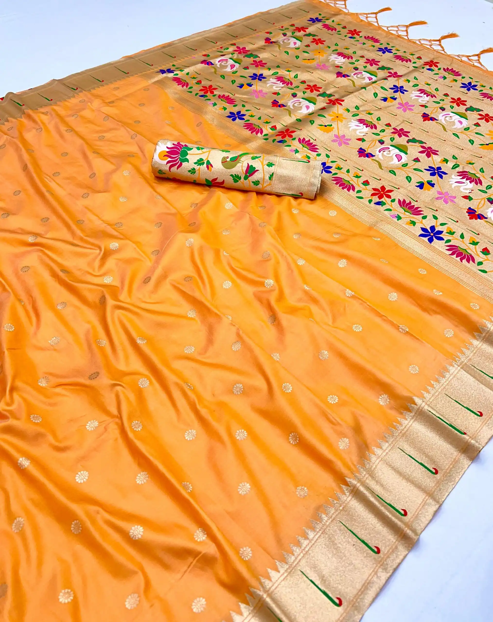MB 150 Yellow A Pethani silk Saree Perfect for Wedding, Party, Baisakhi, Reception, Traditional Day – . Affordable Price ₹2549. Delivery 4-6 Working | Sarees, Bollywood Sarees, Creative Sarees, Designer Sarees, Embroidered Sarees, Ethnic Saree, Modern Digital sarees, Party Wear Sarees