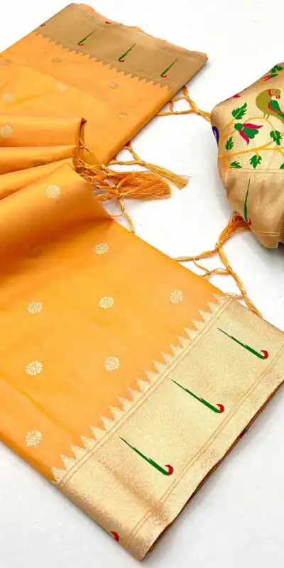 MB 150 Yellow A Pethani silk Saree Perfect for Wedding, Party, Baisakhi, Reception, Traditional Day – . Affordable Price ₹2549. Delivery 4-6 Working | Sarees, Bollywood Sarees, Creative Sarees, Designer Sarees, Embroidered Sarees, Ethnic Saree, Modern Digital sarees, Party Wear Sarees